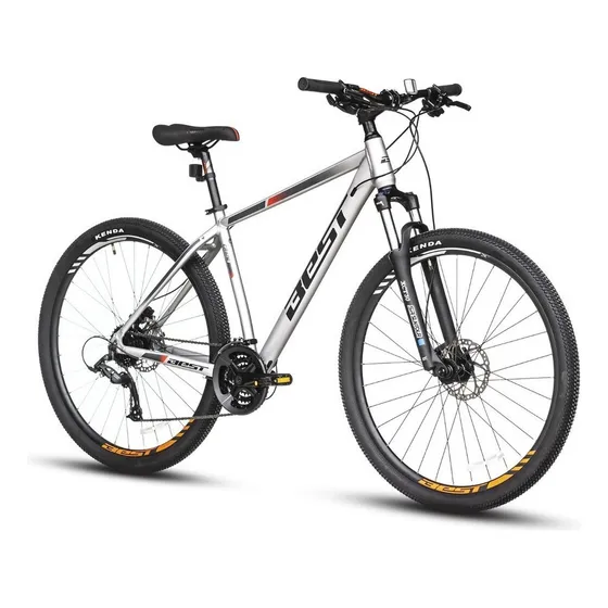 Bicicleta Best Crane Mtb 29 Plateado/negro Color Plateado Tamaño Del Cuadro L