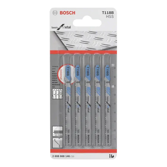 Juego De 5 Hojas De Calar Hss Para Metal T118b 5 Pzas - Bosc