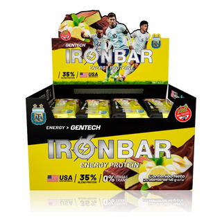 Iron Bar Lemon Cookie Gentech 20 Unidades Barra Proteica Iron Bar Lemon Cookie Gentech 20 Unidades Barra Proteica