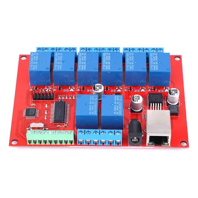 Controlador De Módulo, Placa De Relé Ethernet, Red Tcp De 8