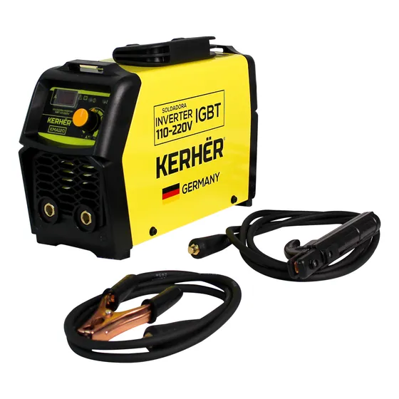 Soldadora Inverter Kerhër Kma120 Amarilla 60hz 127v 120amp Tecnologia Alemana Con Anti Stick Hot Start Y Arc Force