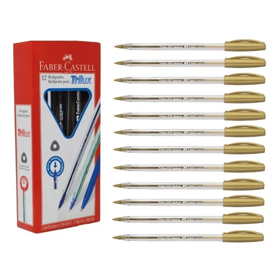 Boligrafo Faber Castell Trilux 032 Color Caja X 12 Unidades