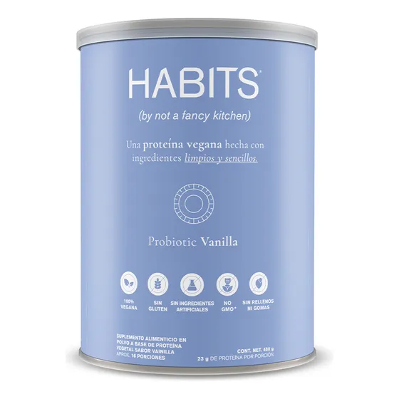 Proteína Vegana Habits Vanilla 488g Sabor Vainilla