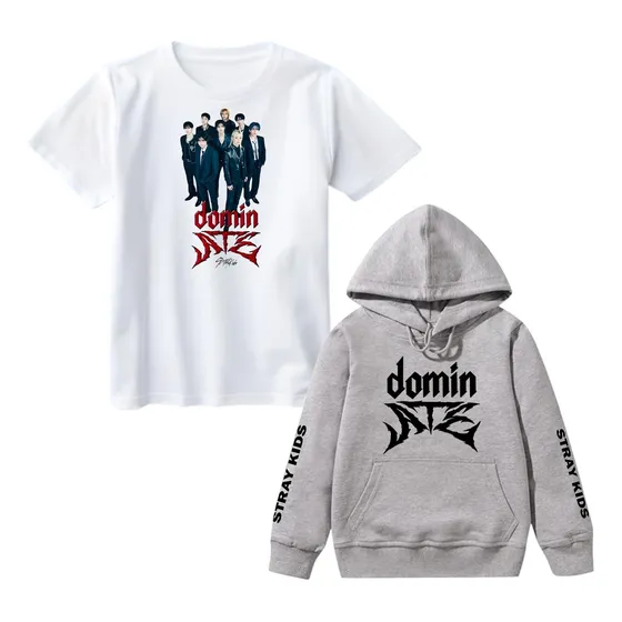 Pack Buzo Frisado Con Capucha Niños+remera Stray Kids