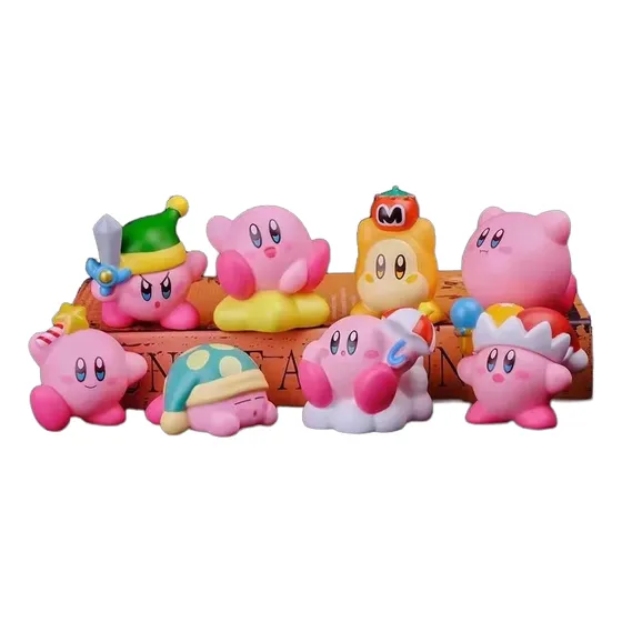 Figura De Acción Kirby - Pack De 8 Kirbys Coleccionables