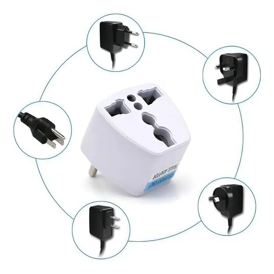 Adaptador Tomada Universal Padrão Europeu Uk Para Brasil 110V/220V