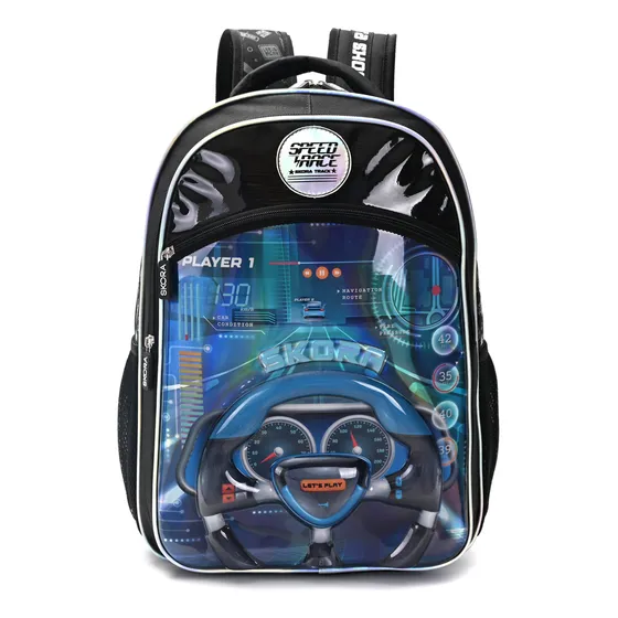 Mochila Skora Speed Race Escolar Infantil Reforzada