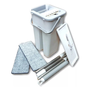 Mop Trapeador Microfibra Y Cubeta Autoexprimible Blancocrema Mop Trapeador Microfibra Y Cubeta Autoexprimible Blancocrema