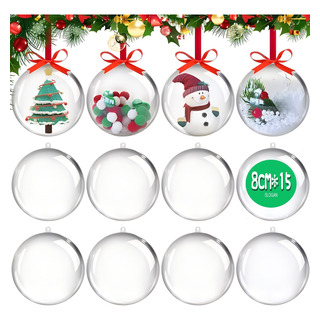 Bolas Transparentes Amor 8cm 15pz Decoración Navidad Bolas Transparentes Amor 8cm 15pz Decoración Navidad