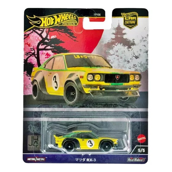 Miniatura Carro Mazda Rx-3 #3 6,5 Cm 1:64 Hot Wheels Premium