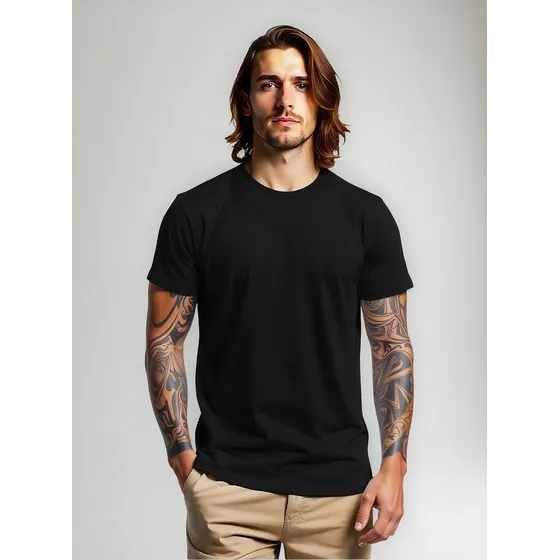 Polera Hombre 100% Algodon Manga Corta Basico Estampar G150