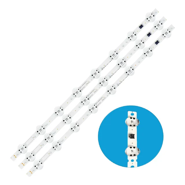 3 Tiras De 8 Leds Compatible Con  55um7200  55um7200pua
