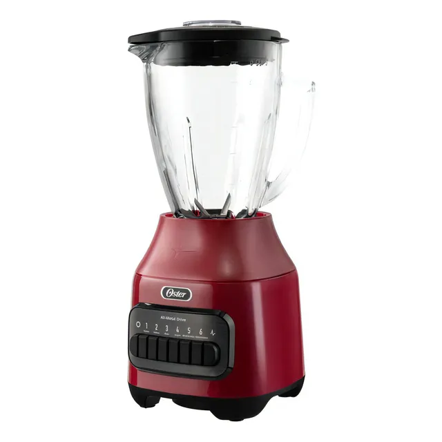 Licuadora Oster 6 Velocidades Vaso De Vidrio 1.5 Litros Color Rojo