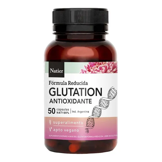 Glutatión Super Antioxidante Natural Natier 50 Cápsulas
