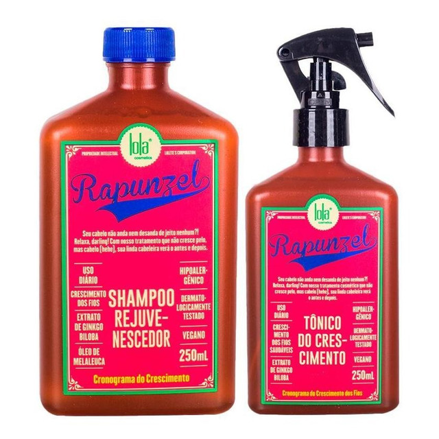 Kit Lola Cosmetics Crescimento Rapunzel - Shampoo E Tônico Kit Lola Cosmetics Crescimento Rapunzel - Shampoo E Tônico