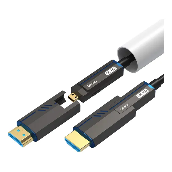 Cable Fibra Optica Hdmi Largo Pie Ft Desmontable Doble Micro