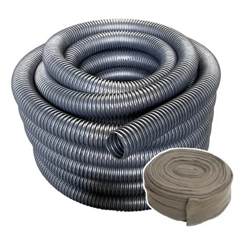 Tubo Dreno Corrugado 4 Pol 100mm + Camisa Bidim 25 Metros