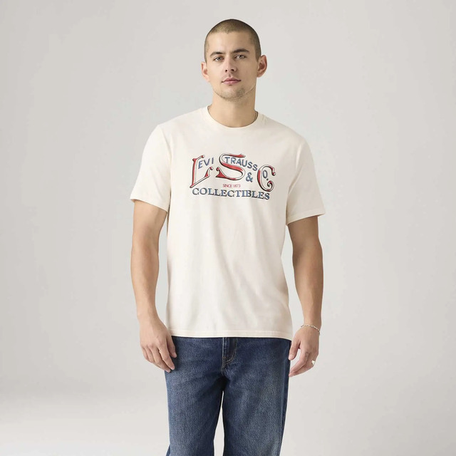 Camiseta Levi's® Relaxed Off White Manga Curta Lb0013226 Camiseta Levi's® Relaxed Off White Manga Curta Lb0013226
