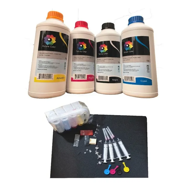 4 Tinta Litro Uso Dye  Hp Brother Canon Y Sistema Universal