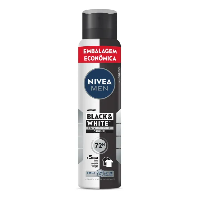 NIVEA MEN Desodorante Aerossol Black & White Invisible Origin 200ml