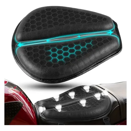 Almofada De Gel Universal Para Assento De Motocicleta Preto