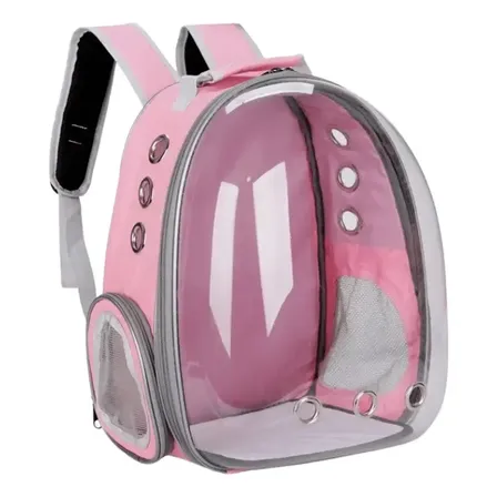 Mochila Pink Bubble Carrier para cães, gatos e animais de estimação
