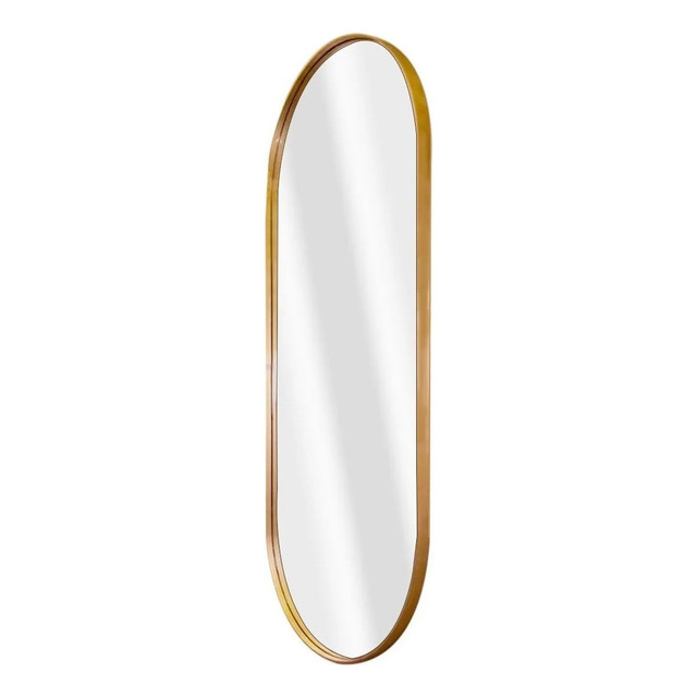 Briel Designer Espelho Oval Corpo Inteiro Moldura Metal 1,50x50 Luxo Cor Da Moldura Dourad... Briel Designer Espelho Oval Corpo Inteiro Moldura Metal 1,50x50 Luxo Cor Da Moldura Dourad...