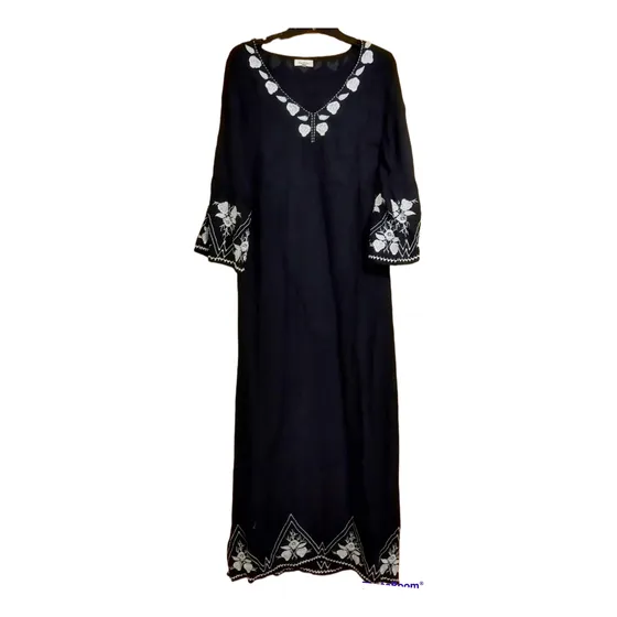 Camisola Vestido Kimono Dc Assin Talla S Largo Bordado 