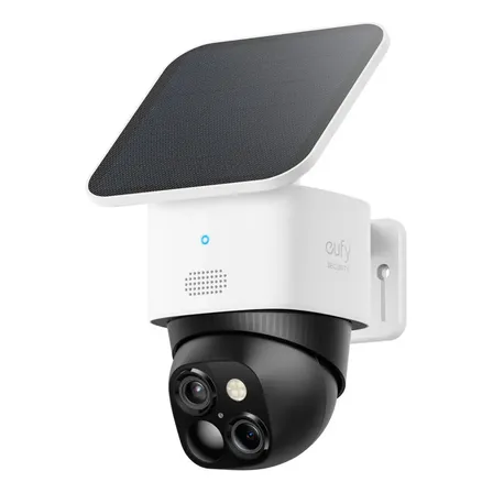 Câmera De Segurança Anker Eufy S340 Externa Solar Dual 3k(5mp+3mp) Zoom 8x 360° Wi-fi Sem Fio Visão Noturna Colorida... Branco/preto