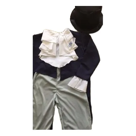 Disfraz Caballero. Incluye Saco, Shabot, Pantalon Y Galera