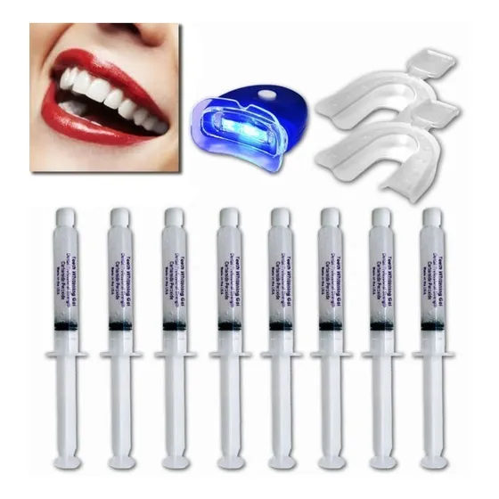 Kit Blanquedor De Dientes Profesional 44% 8 Jeringas Luz Led