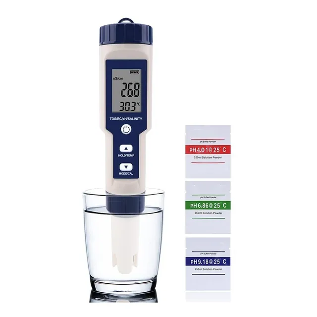 Medidor De Ph / Tds / Ec / Temperatura / Salinidad 5 En 1 