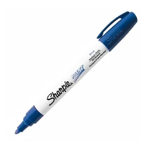 Marcador Sharpie Paint Pintura Al Aceite Esmalte Resistente Color Azul