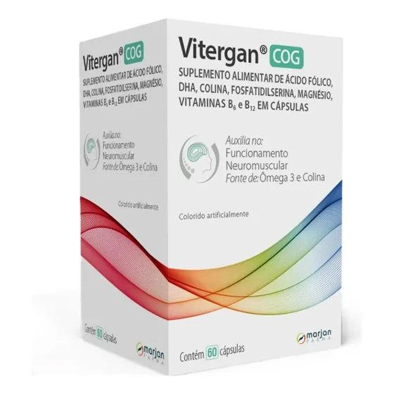 Suplemento Alimentar Vitergan Cog Com 60 Cápsulas - Marjan