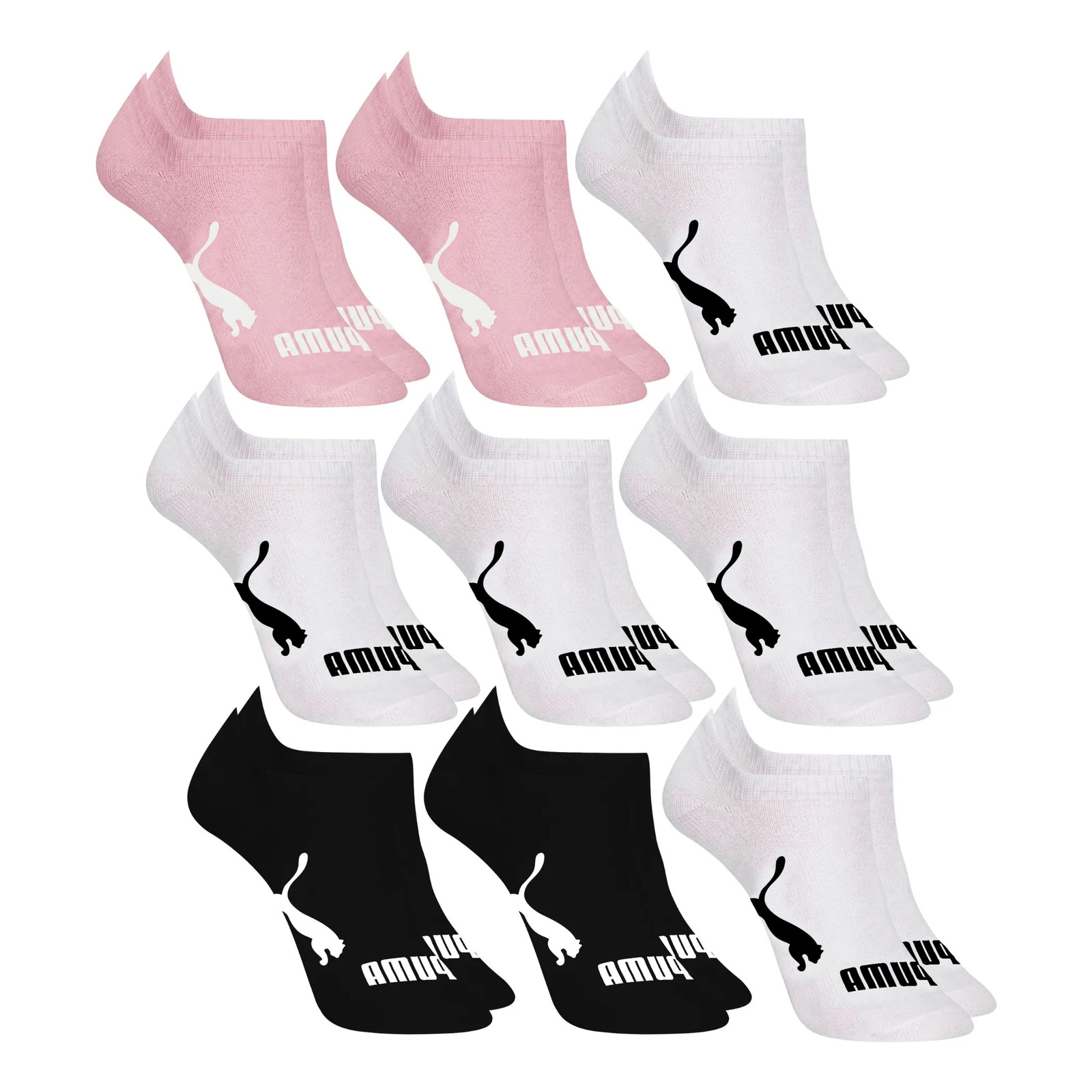 Kit 9 Pares Meias Invisível Puma Sapatilha Soquete Original