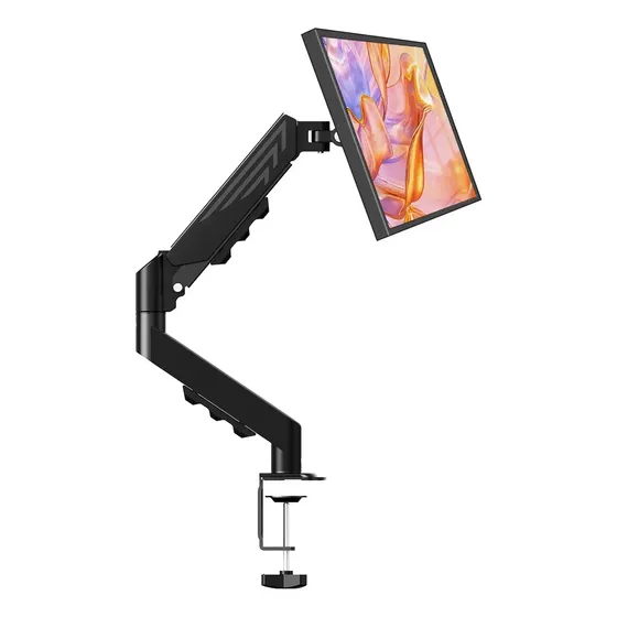 Suporte Para Monitores Articulado De Mesa Pistão A Gás 10-27 Preto