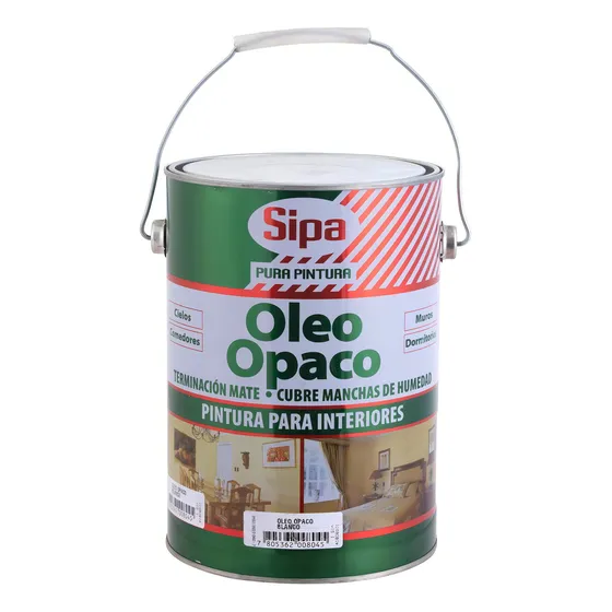 Oleo Opaco Galón Interior Cubre Manchas Sipa Acabado Mate Color Blanco