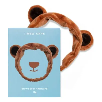 I Dew Care Face Wash Headband - Brown Bear  Spa Day, 23k28