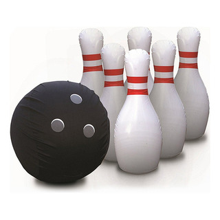Juego De Bolos Inflables, Juguetes Con 6 Pines Gigantes 1 Juego De Bolos Inflables, Juguetes Con 6 Pines Gigantes 1