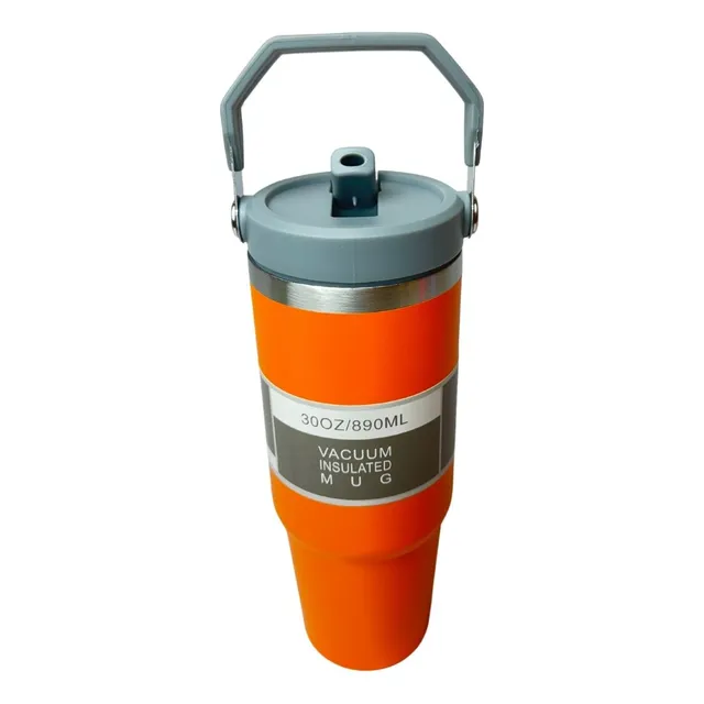 Garrafa Copo Térmico Sports Carro Inox Água 900ml Camping