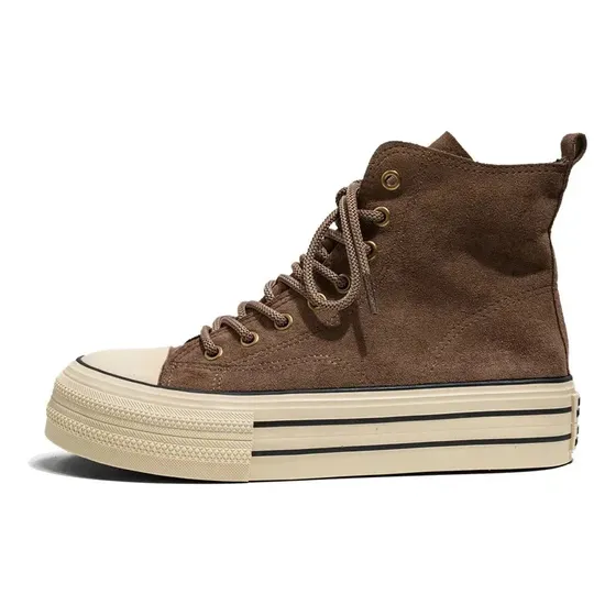 Zapatos De Lona Retro Con Parte Superior Alta Para Hombre, E
