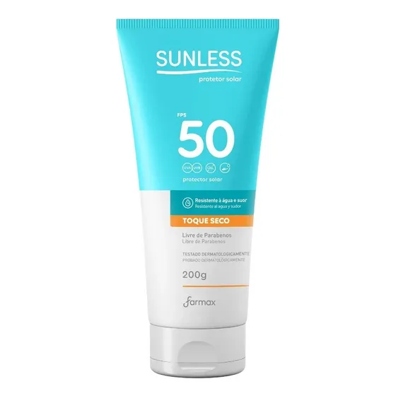 Protetor Solar Fps 50 Sunless 200g Toque Seco Oil Free