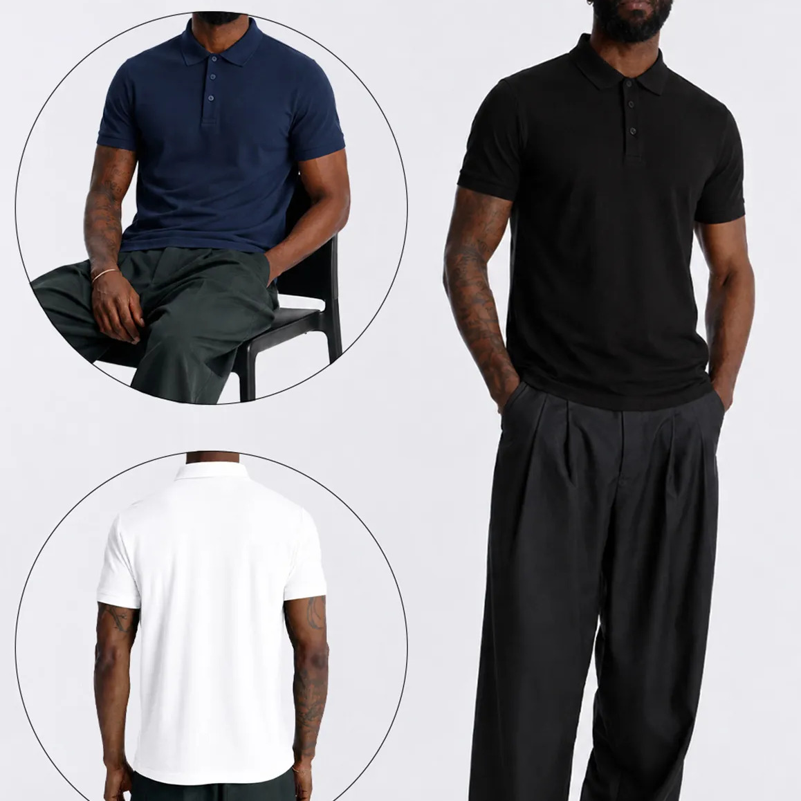 Kit 3 Camisa Masculina Malha Fria Polo Tech Manga Curta Variados M Kit 3 Camisa Masculina Malha Fria Polo Tech Manga Curta Variados M