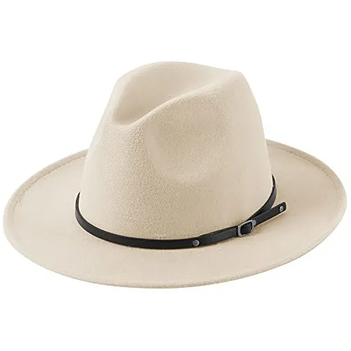 Sombrero Clásico De Ala Ancha Flexible Para Mujer