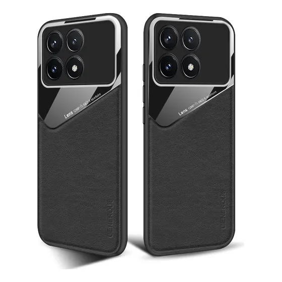 Zt For Poco F6 Pro 5g Pu Back Hard Case For Magnetic Holder