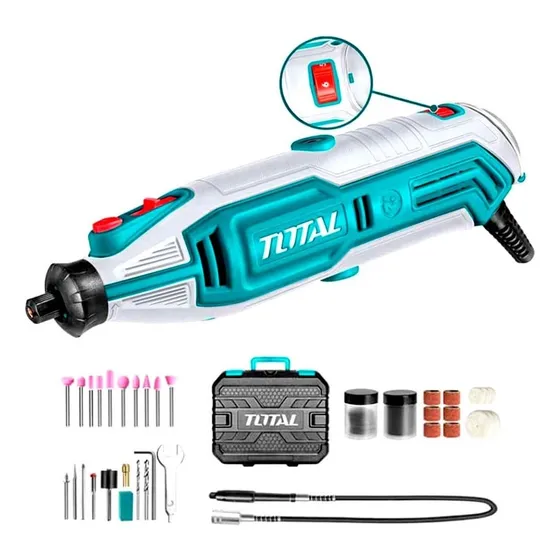 Mini Grinder Esmeril Total 130w Eléctrico 109 Pieza Pulidor