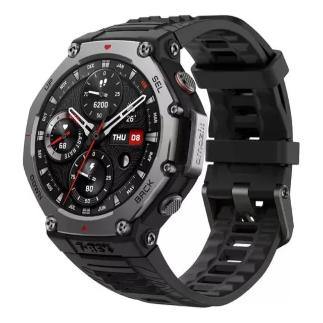 Smartwatch Amazfit T-rex 3 Amoled Alexa Ônix Caixa Onyx Pulseira Onux