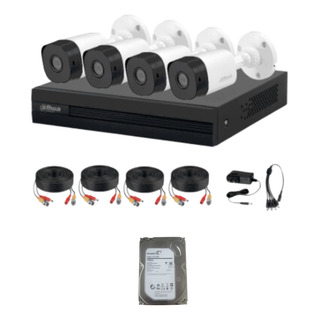 Kit 4 Cámaras Bullet Dahua Hd 1mpx Con Dvr 500gb Kit 4 Cámaras Bullet Dahua Hd 1mpx Con Dvr 500gb