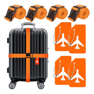 Correas De Equipaje Y Etiquetas De Equipaje 4pk Correas De Equipaje Y Etiquetas De Equipaje 4pk