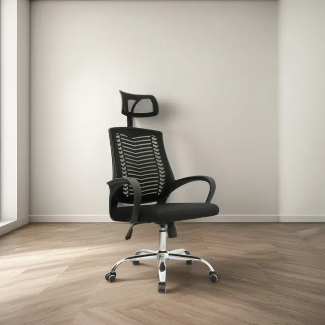 Silla De Oficina Giratoria Bonno Presidente Lifan Color Negro